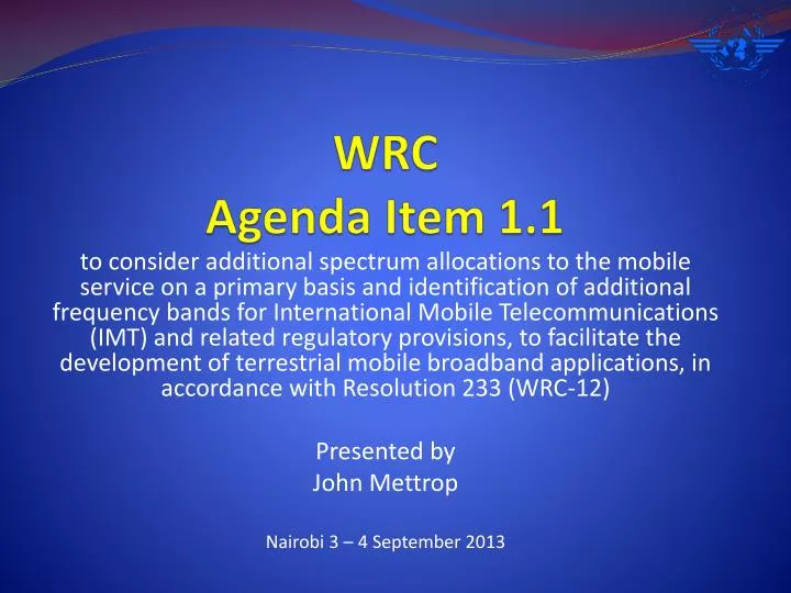 wrc agenda item 1 1