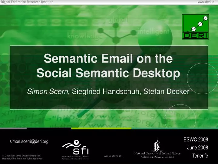 semantic email on the social semantic desktop