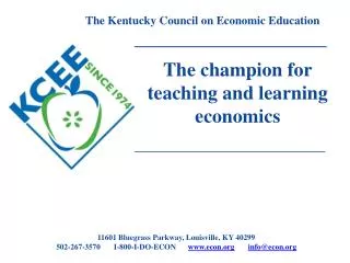 The champion for teaching and learning economics