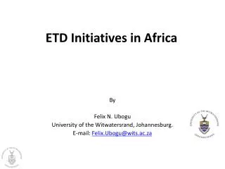 ETD Initiatives in Africa