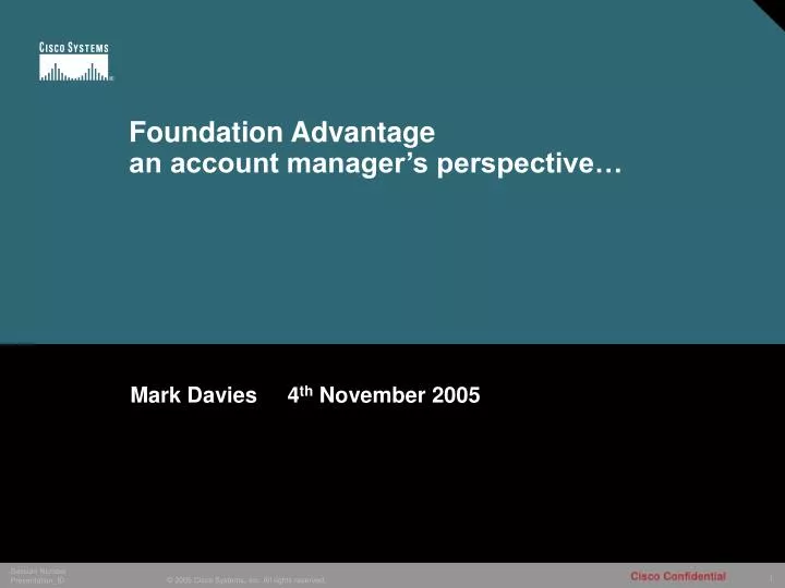 foundation advantage an account manager s perspective