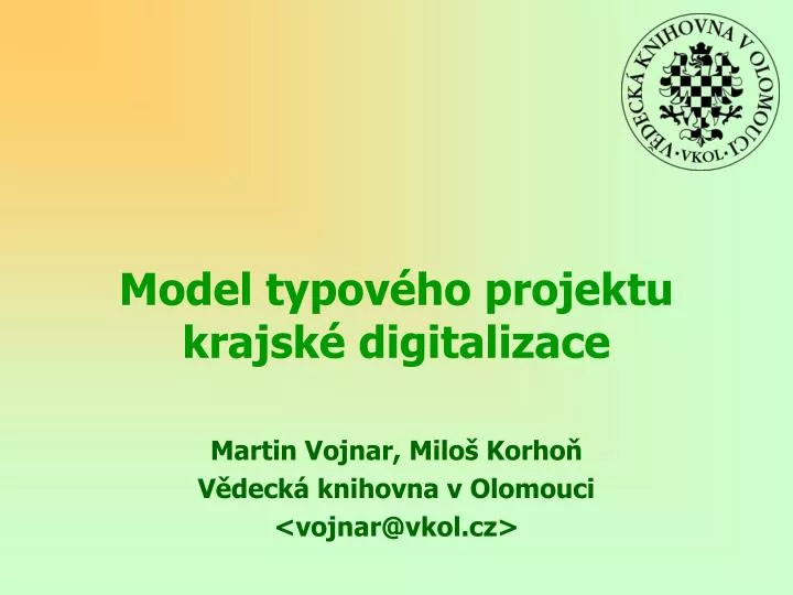 model typov ho projektu krajsk digitalizace