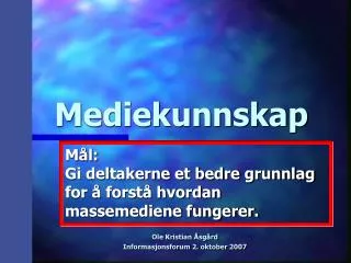 mediekunnskap