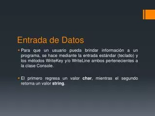 entrada de datos