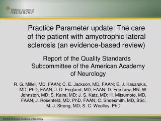 Report of the Quality Standards Subcommittee of the American Academy of Neurology