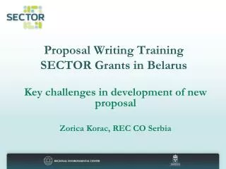 Proposal Writing Training SECTOR Grants in Belarus