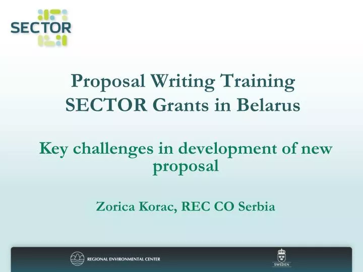 proposal writing training sector grants in belarus