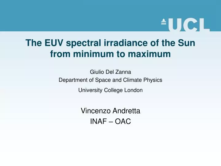the euv spectral irradiance of the sun from minimum to maximum