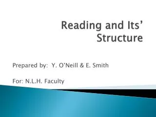 Reading and Its’ Structure