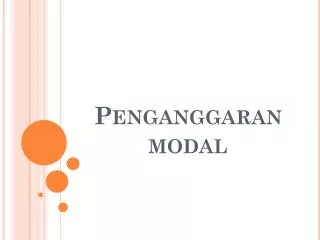 penganggaran modal