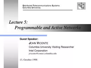 lecture 5 programmable and active networks