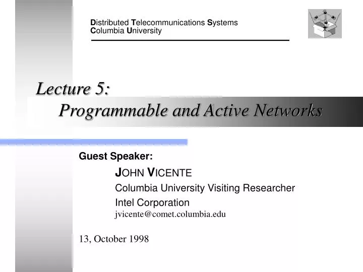 lecture 5 programmable and active networks
