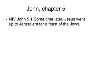 John, chapter 5