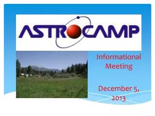 Informational Meeting December 5, 2013