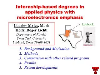 Internship-based degrees in applied physics with microelectronics emphasis