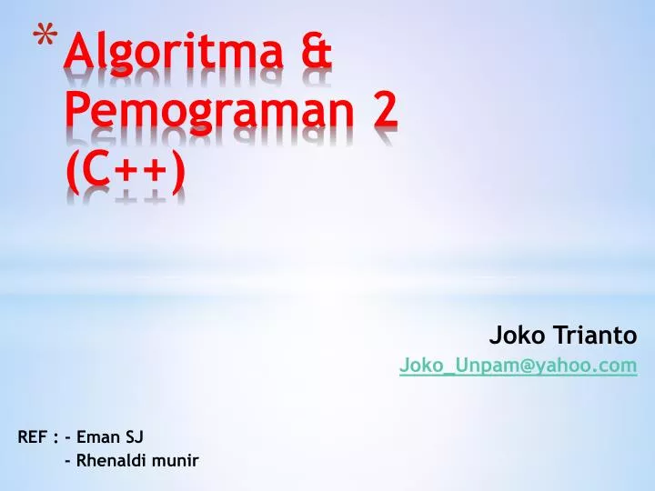 algoritma pemograman 2 c