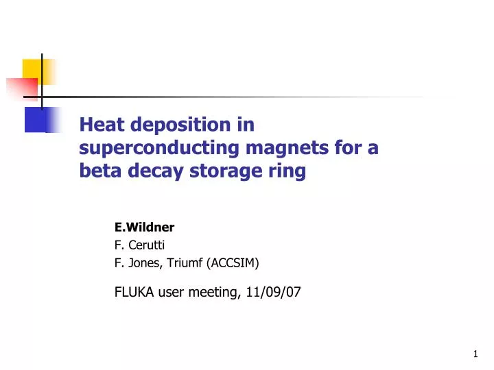 heat deposition in superconducting magnets for a beta decay storage ring