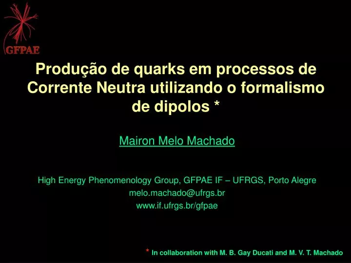 produ o de quarks em processos de corrente neutra utilizando o formalismo de dipolos
