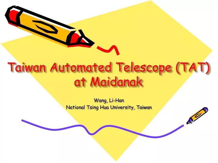 taiwan automated telescope tat at maidanak