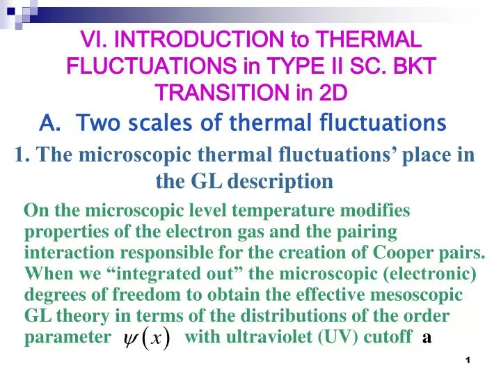 vi introduction to thermal fluctuations in type ii sc bkt transition in 2d