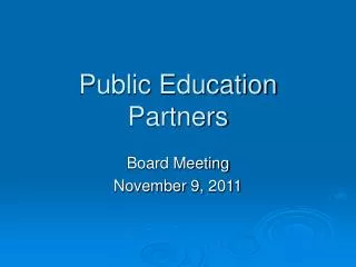 Public Education Partners