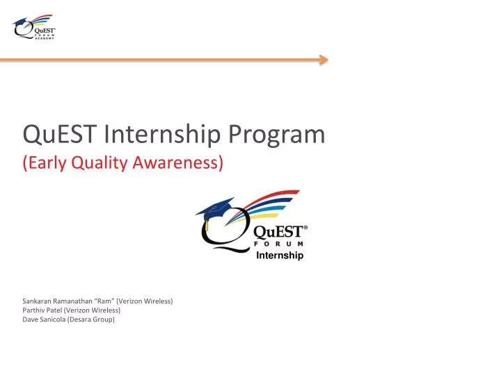 quest internship program early quality awareness