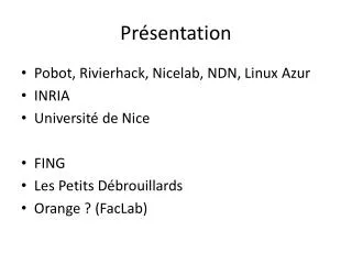 pr sentation