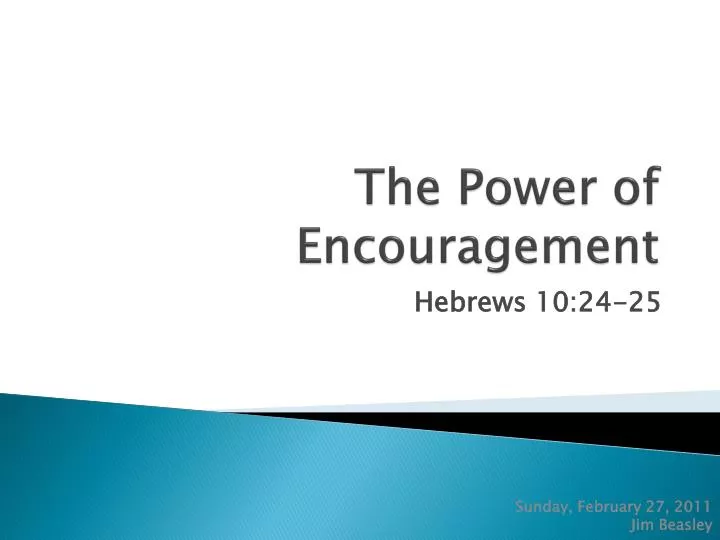 the power of encouragement
