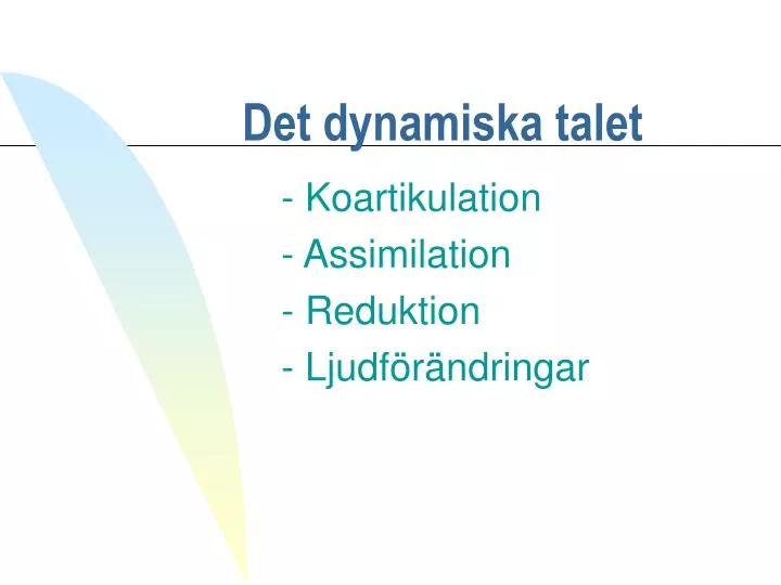 det dynamiska talet