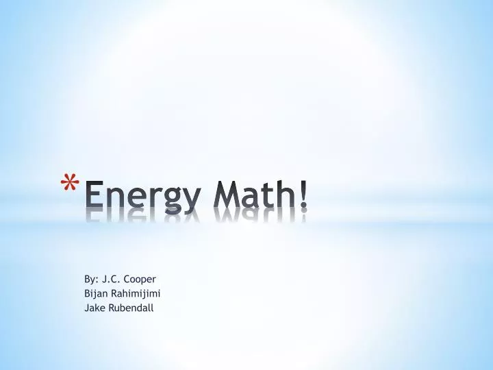 energy math