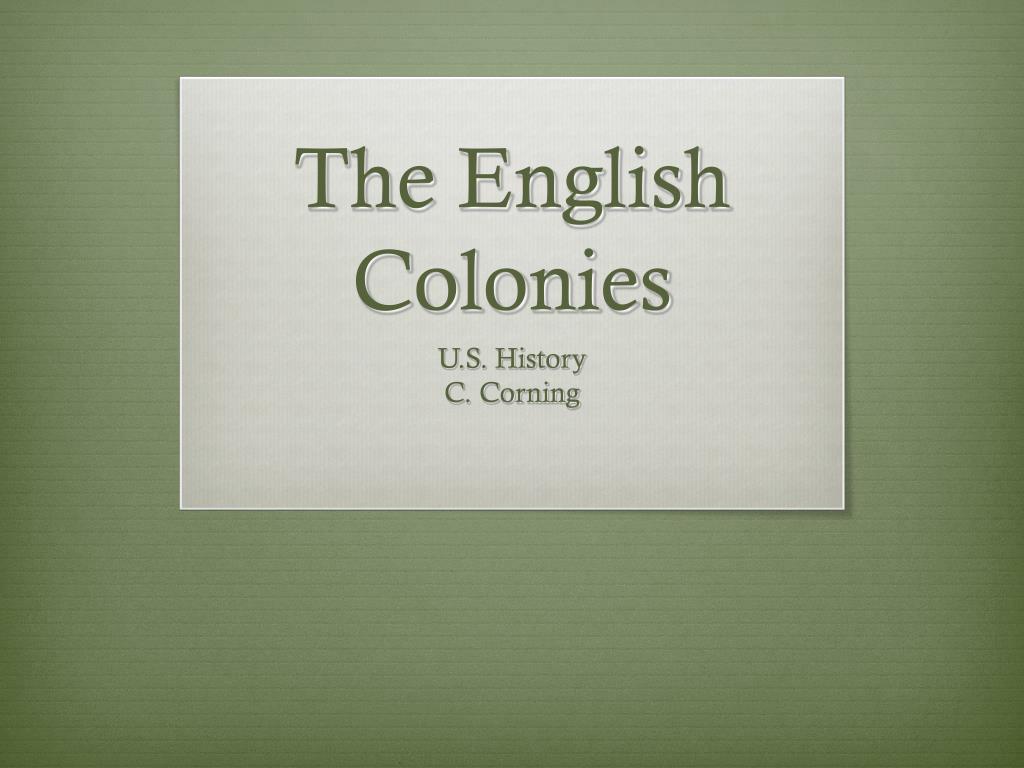 PPT - The English Colonies PowerPoint Presentation, free download - ID ...