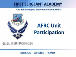 AFRC Unit Participation