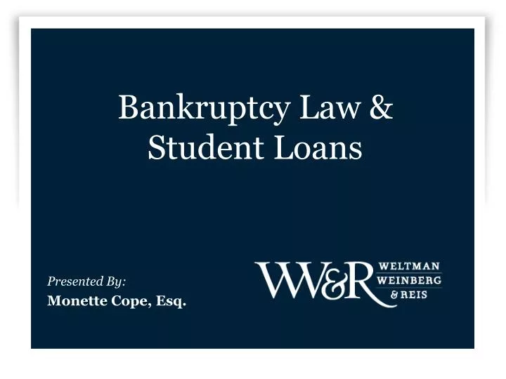 bankruptcy law student loans