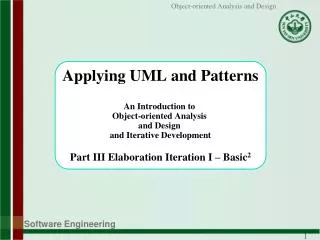 Chapter 15 UML Interaction Diagrams
