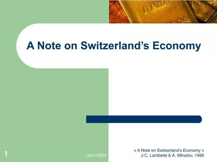 a note on switzerland s economy
