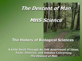 The Descent of Man MHS Science