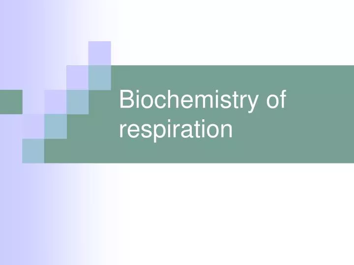 biochemistry of respiration