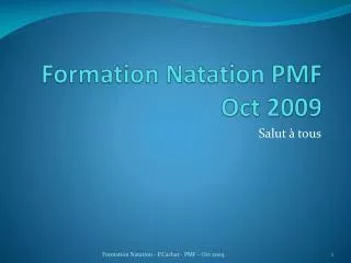 formation natation pmf oct 2009
