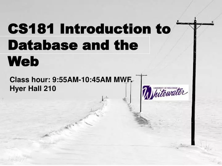 cs181 introduction to database and the web
