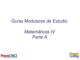 gu as modulares de estudio matem ticas iv parte a