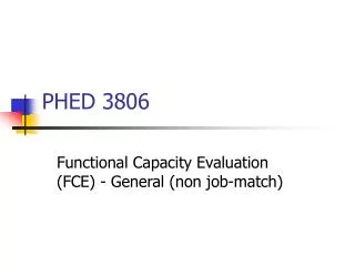 PHED 3806