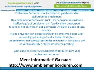 meer informatie ga naar http www emblemenborduren com