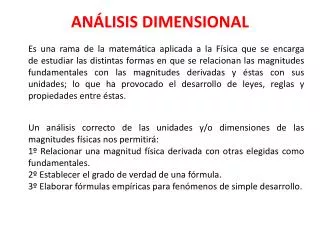 an lisis dimensional