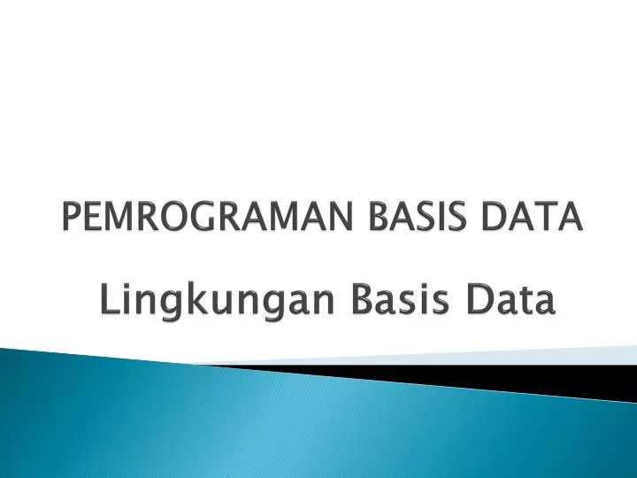 pemrograman basis data