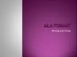 MLA Format - slide 1