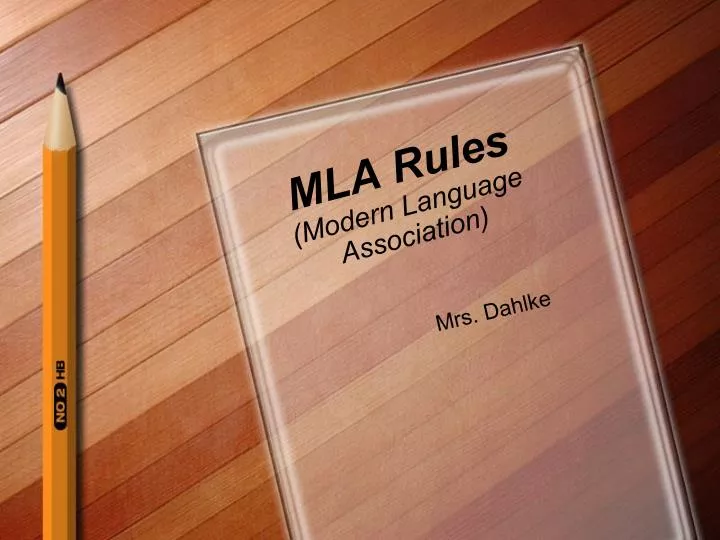mla rules modern language association