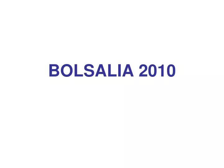 bolsalia 2010