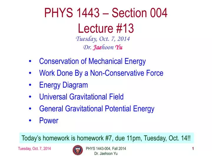 phys 1443 section 004 lecture 13