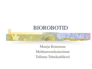 biorobotid