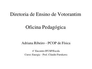 diretoria de ensino de votorantim oficina pedag gica